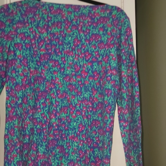 LILLY PULITZER BOMBER BLUE TOP SIZE SMALL EXCELLENT CONDITION - Picture 2 of 3